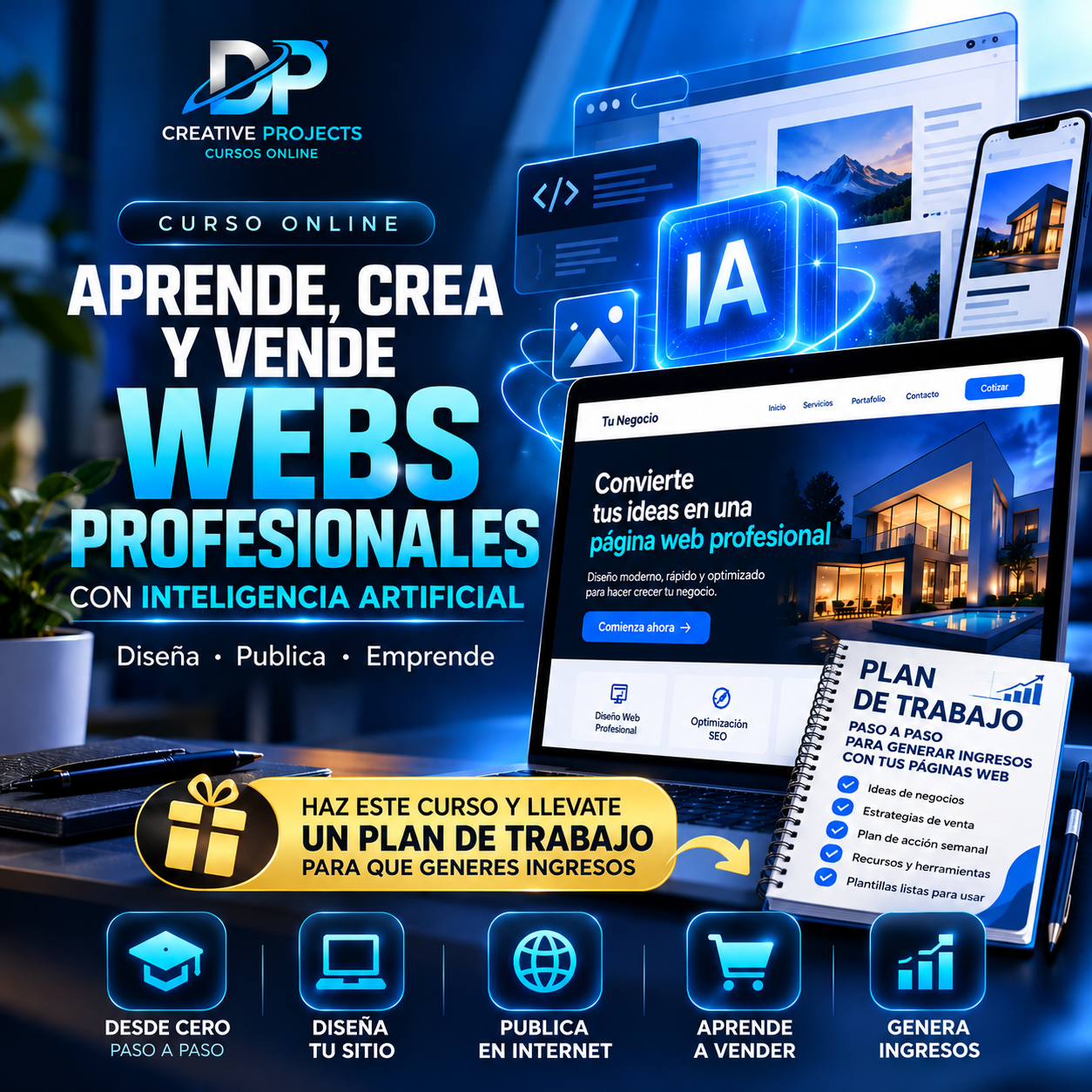 Aprende , Crea y Vende Sitios WEB con IA